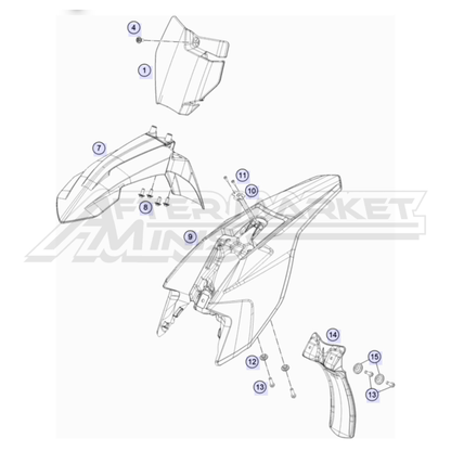 50cc KTM Fenders 2016+